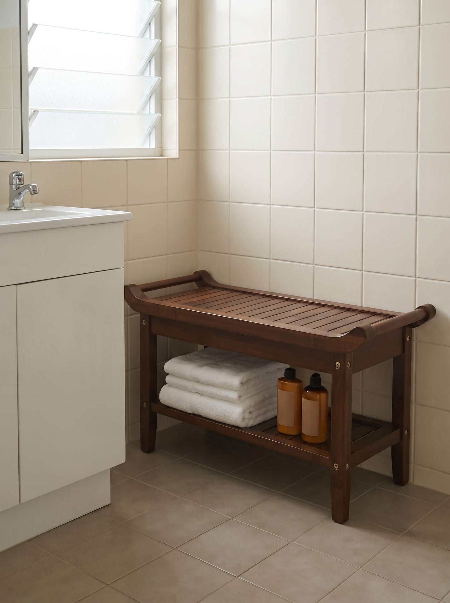 The Bamboo Bathroom Bench